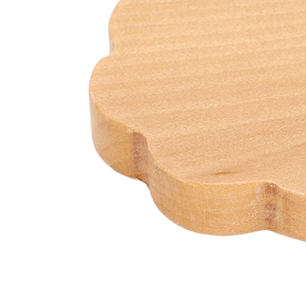 Wood Framed Makeup Mirror Glass Fashionable Handheld Small Round Cosmetic Mirror for Women