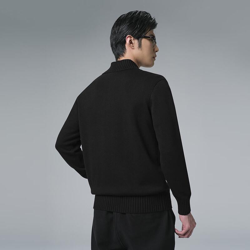 Lilanz Men's 2025 Winter Wool Blend Ribbed Collar Sweater