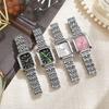 Dial Light Luxury Steel Belt Ladies Watch Student Stylish Simple Square Quartz Watch