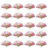 S Premium Handmade Fans and Sakura Set of 20 A Bulk a Great Japanese Souvenir for Foreigners [Cat (Pink)] - Purchase,