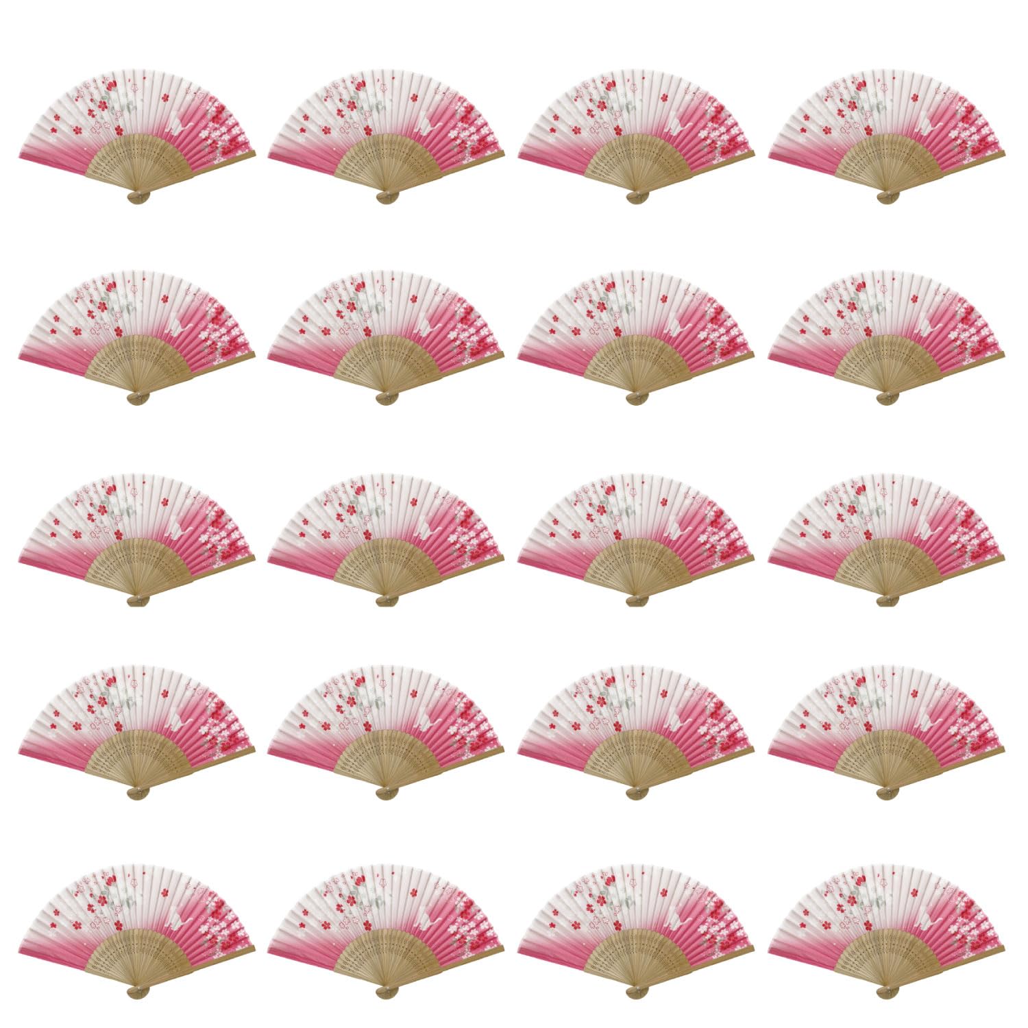 

Castle Enterprises Premium Handmade Fans and Sakura Set of 20 A Bulk a Great Japanese Souvenir for Foreigners [Cat (Pink)] - Purchase,