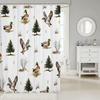 Erosebridal Mallard Duck Hunting Shower Curtain,Woodland Tree Branches Bathroom Shower Curtain Sets,Flying Duck Wildlife Safari
