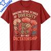 Imagine Being Scared of Diversity But Not Dictatorship Women TShirt Retro Fashion Floral Print Nature Lover Summer Clothes