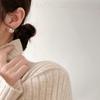 Half-Circle C-Shaped Ripple Stud Earrings for Women - Elegant and Fashionable Design
