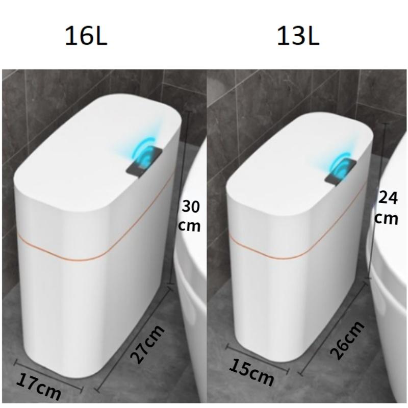 Automatic Intelligent Smart Trash Can Sensor Kitchen Trash Bin With Lid Household Bedroom Bathroom Narrow Gap Waste Garbage Bin