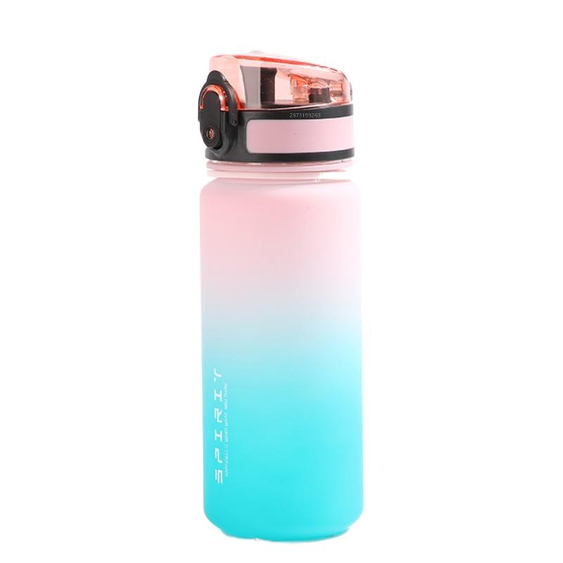 500/600/750/1000ML Sports Water Bottle Leak Proof Colorful Plastic Cup Drinking Outdoor Travel Portable Gym Fitness Jugs