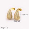Nidin New Fashion Waterdrop Shape Delicate Stud Earrings For Women Pave Shiny Crystal Zircon Ear Jewelry Accessories Luxury Gift