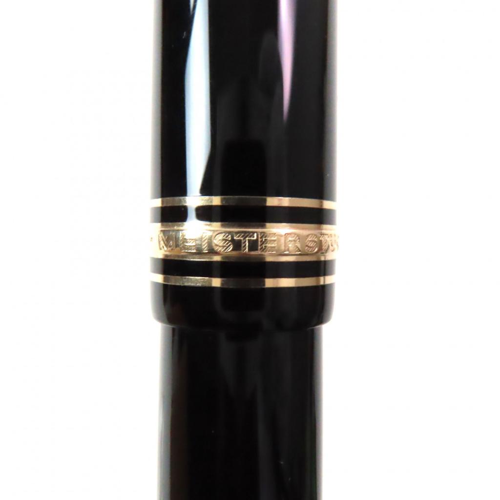Excellent MONTBLANC fountain pen Meisterstck white star Black gold 18K mens Used