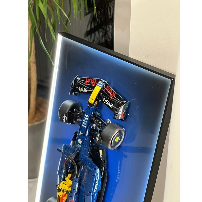 NEW LED Display Wallboard Suitable for LEGO 42206 RB 20 - F1 building block car model Wall Mount Display box Photo Frame