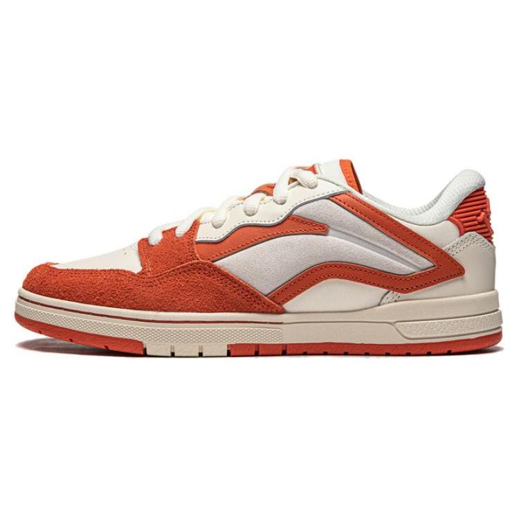 

new LiNing Wave Pro Slip Resistant Low Top Skateboard Shoes Men s Orange White 43.5