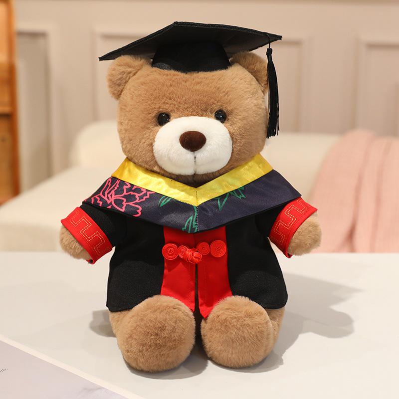 Dr. Bear Graduation Plush Toy - Teddy Bear Gift for Students from Primary To High School