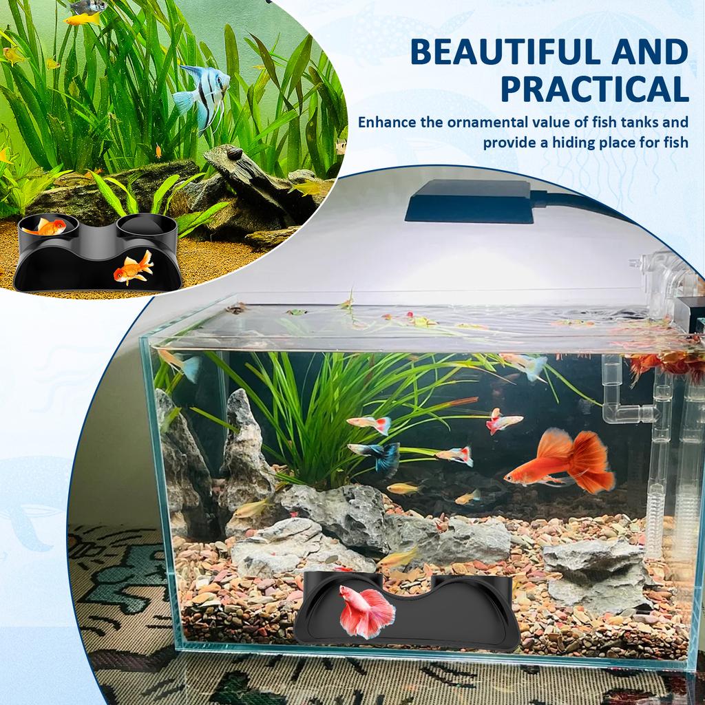 Aquarium Underground Tunnel Cave Fish Shrimp Hideouts Lounge Breeding Under Tunnel Gravel Fish Tank Decoration