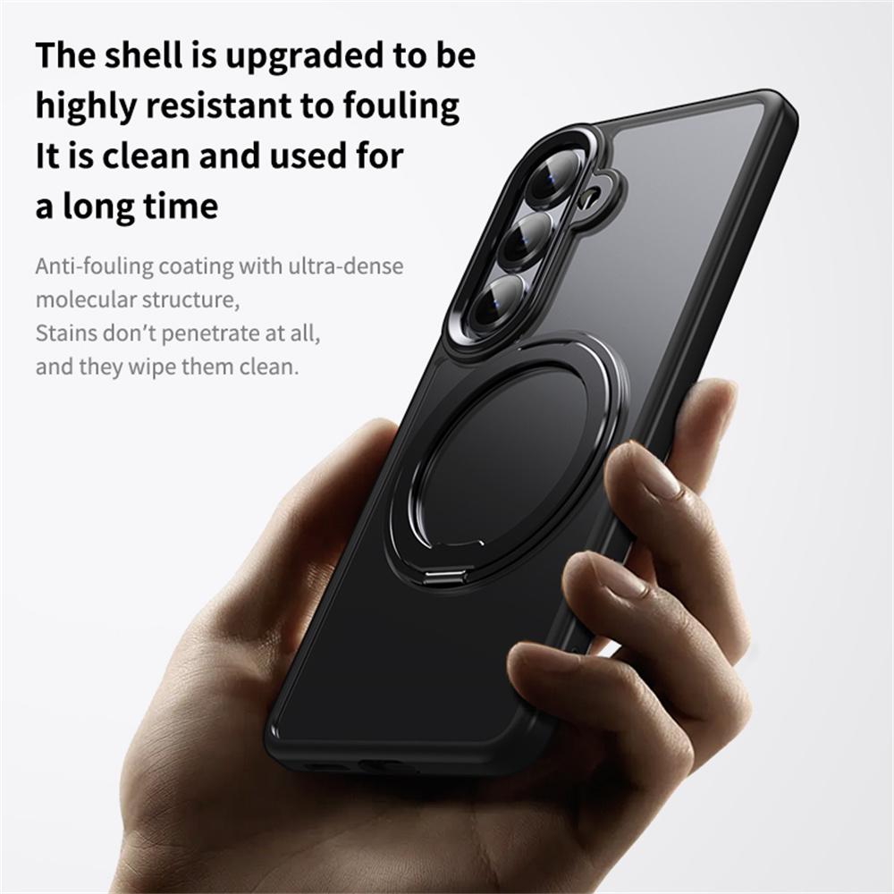 For Samsung Galaxy S26 / S26 Pro Magnetic Case TPU + Acrylic + Metal Kickstand Matte Phone Cover