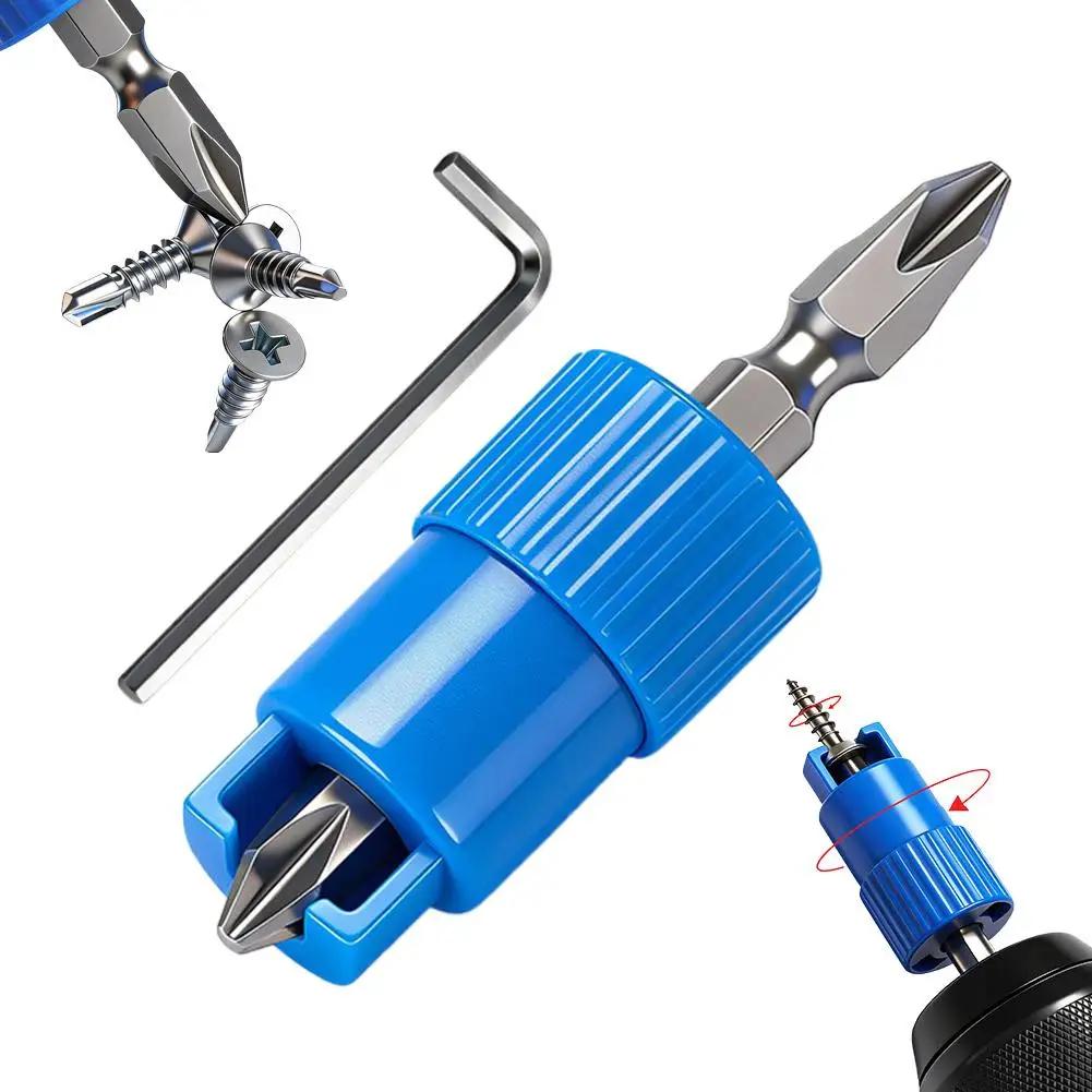 Positioning Screwdriver Bits with Spring Anti-Slip Fixed Drill Bit Head for Drywall Board, Woodworking Power Tools J5V3