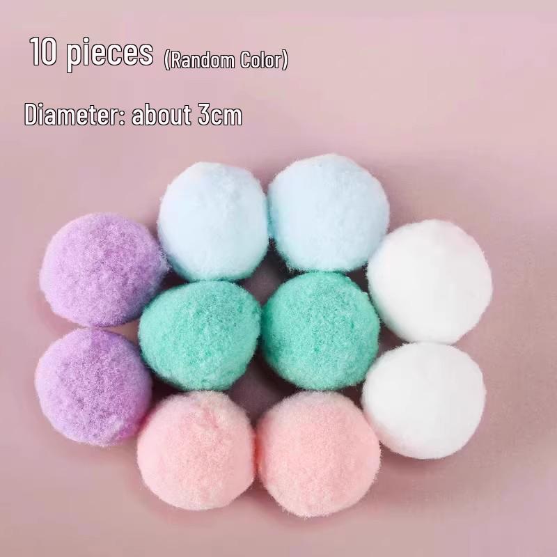 Bite-Resistant Silent Plush Ball & Kitten Teaser Wand for Self-Play and Boredom Relief