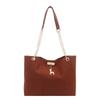 Textured Chain Shoulder Bag, Stylish Little Deer-shaped Bag for The Armpit, Tote Bag