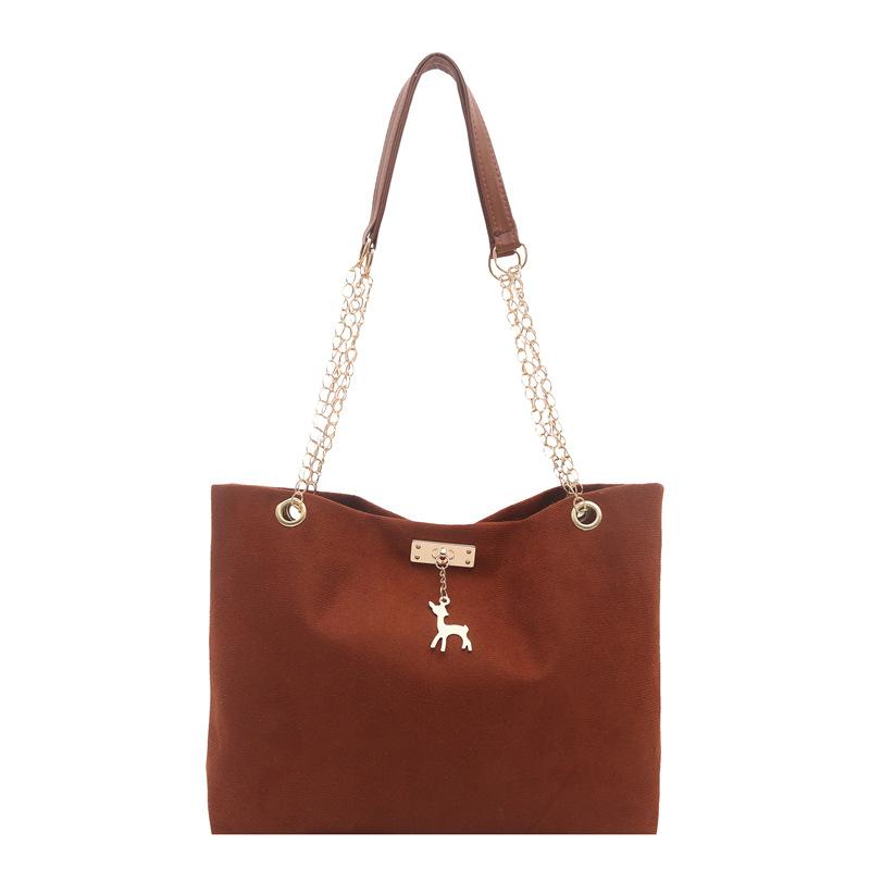 Textured Chain Shoulder Bag, Stylish Little Deer-shaped Bag for The Armpit, Tote Bag