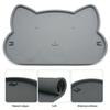 Cat-shaped Pet Feeder Mats Anti Overflow Cat Placemat Durable Dog Drinking Pad for Dog Cat