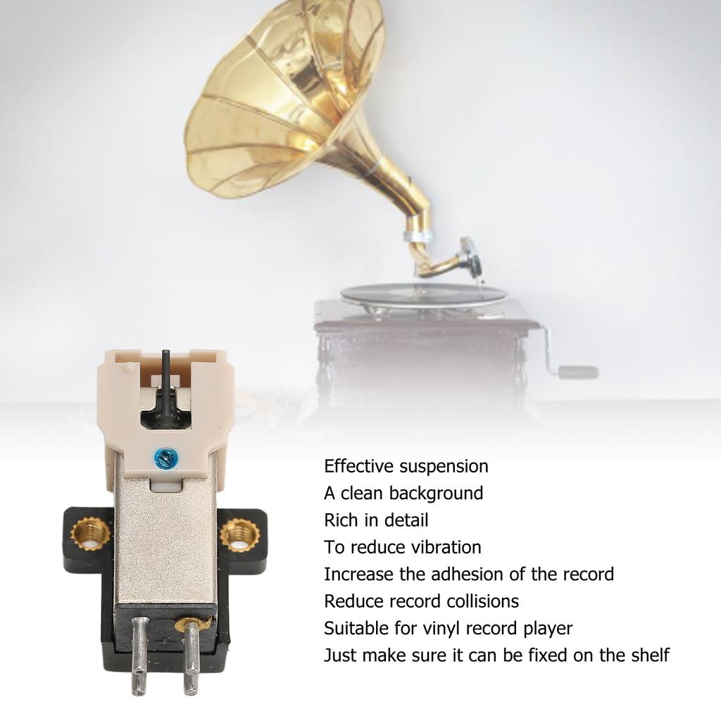 Phonograph  Shock Absorption White Pure Sound Professional Cartridge  High Outputs for Cartridge for Record Player