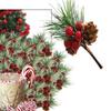 Weihnachtsdekoration Kiefernnadel-Bouquet Künstliche Blumen mit Beeren und Tannenzapfen für festliche Stimmung