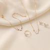 Exquisite White Butterfly Glaze Necklace: A Simple, Versatile, and Fashionably Elegant Clavicle Chain Set.