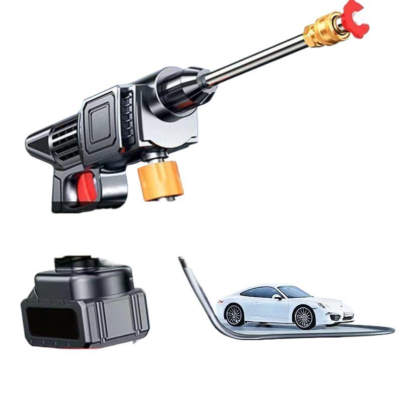 Portable High-Pressure Wireless Car Washer with Lithium Battery - Powerful Water Gun for Easy Car Cleaning