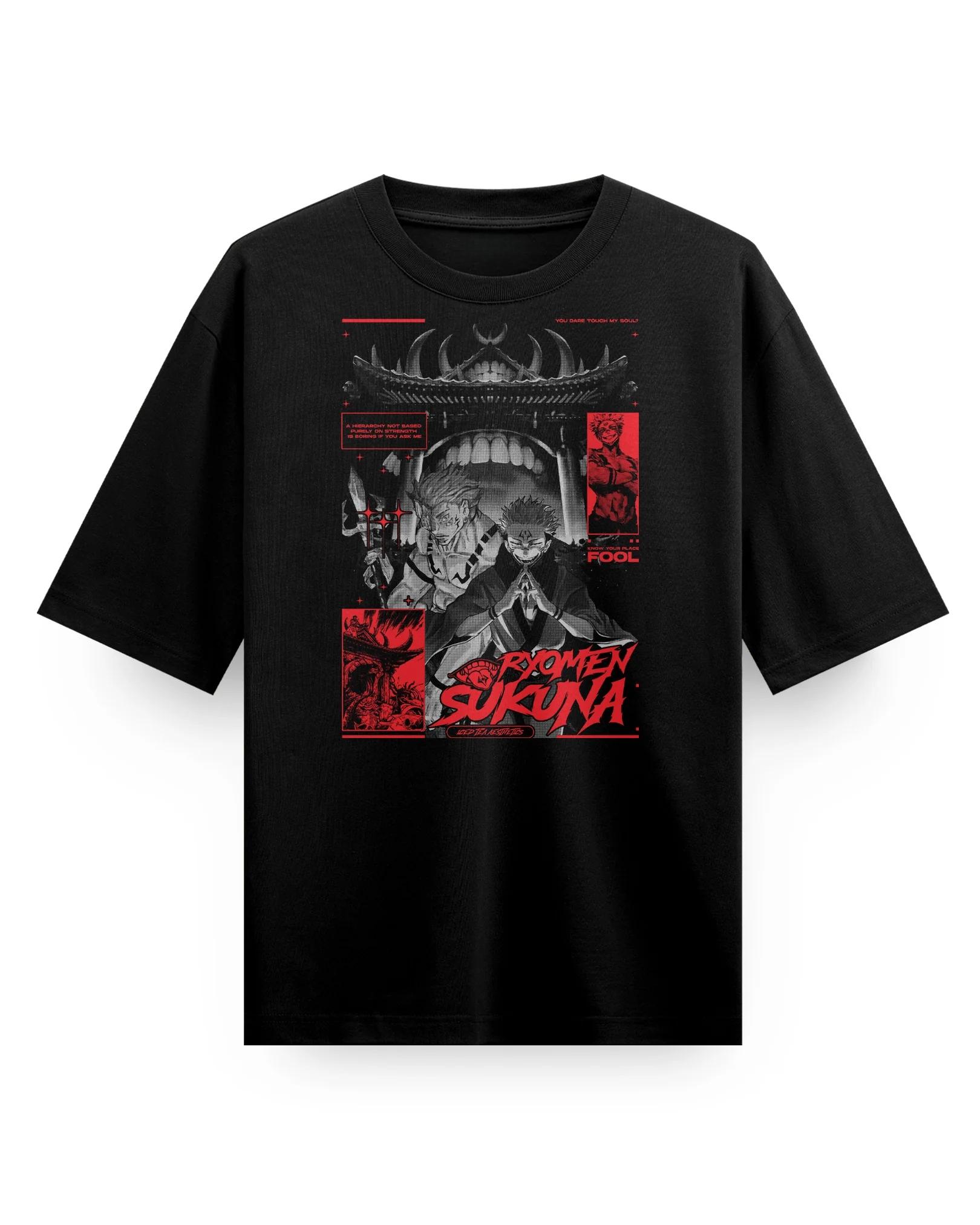 

RyoUnisex Sukuna anime Jujutsu Kaisen Graphic TShirt 100Cotton Oversized Shirt unisex Y2k Unisex Short Sleeve ONeck 2026 Fashion 4XL