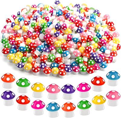 20/50pcs Mini Mushrooms Micro Landscape Ornaments Tiny Fairy Garden Pot Decor Birthday Present Random Hue