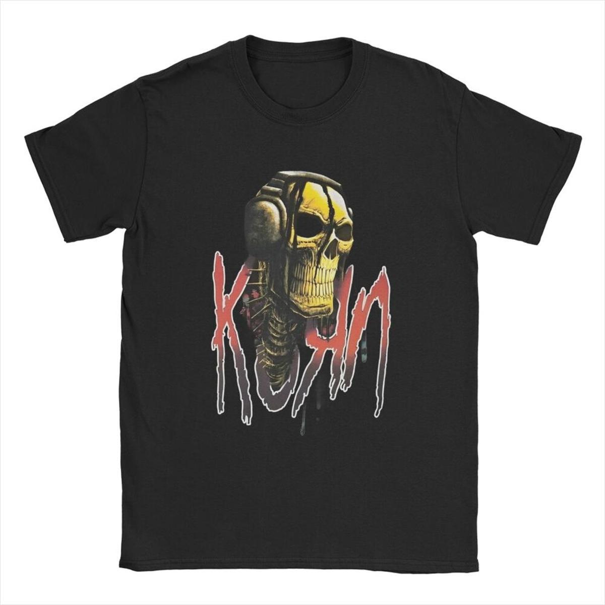 

Korn Follow Cliff Rock Band T-Shirt for Men Follow The Leader Music Funny 100% Cotton Tees Crewneck Short Sleeve T Shirt Print L