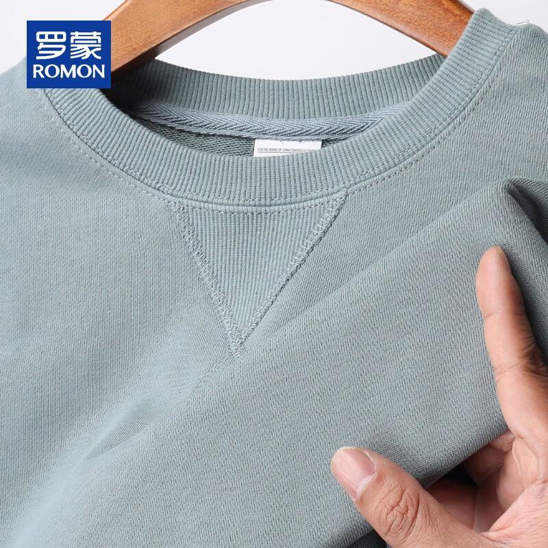 ROMON Men's Pure Cotton Classic Round Neck Sweatshirt