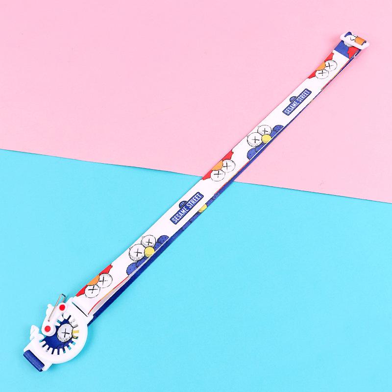 Japan And Korea Sesame Street Mineral Water Drink Bottle Strap Rope Portable Strap Water Cup Water Bottle Buckle Lanyard Strap Buckle White and blue sesame street