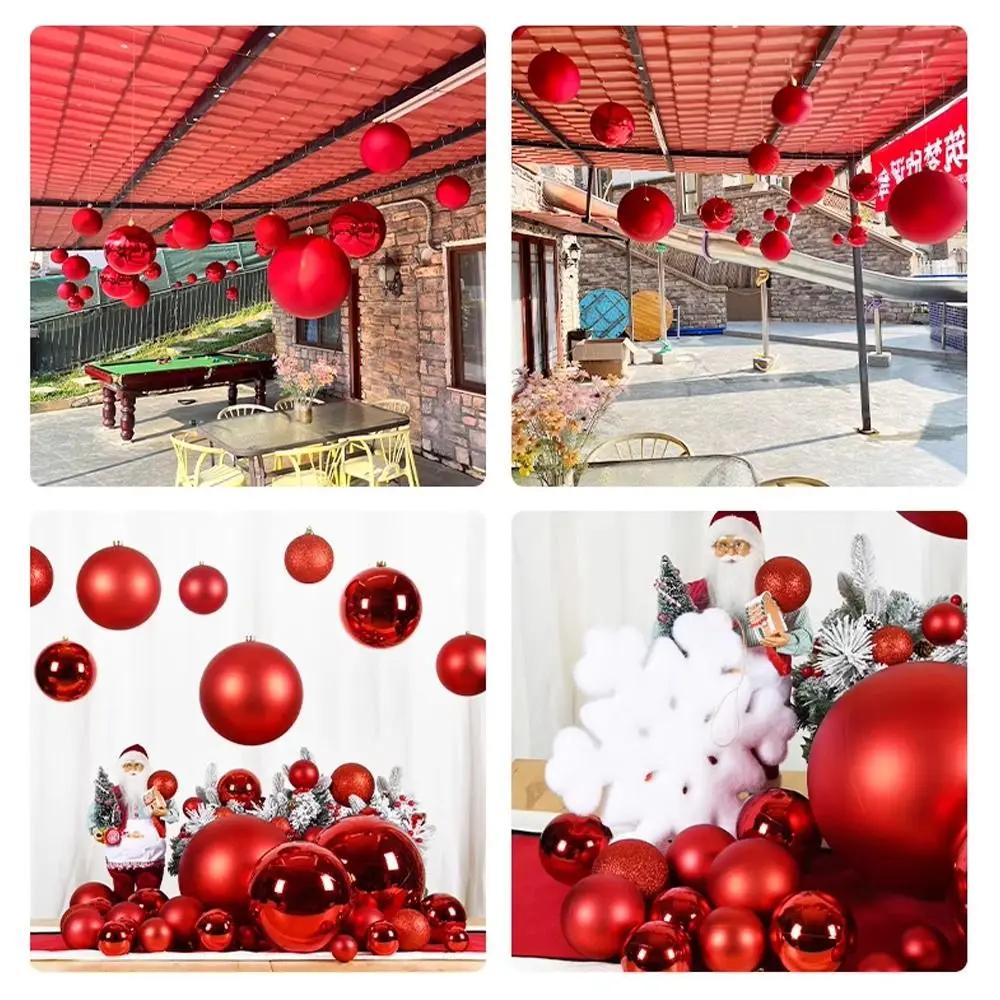 Festive Ornament 12/15/20CM Christmas Ball Matte Finish Ball Shape New Year Decoration Christmas Tree Decoration Bar Ceiling