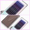 0.07 Mixed Color YY Grafting Eyelashes - Soft, Non-Scattering, Y-Shaped Blue & Purple False Extension
