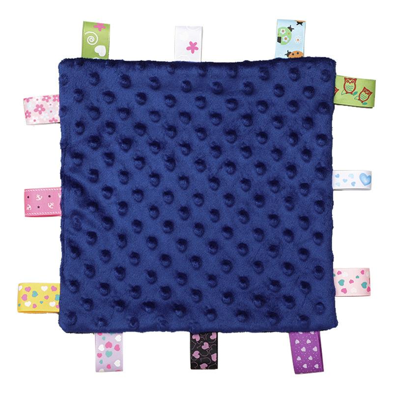 Baby Tag Security Blanket Baby Soothing Plush Blanket Sensory Soft Comforter Blanket Baby Anima