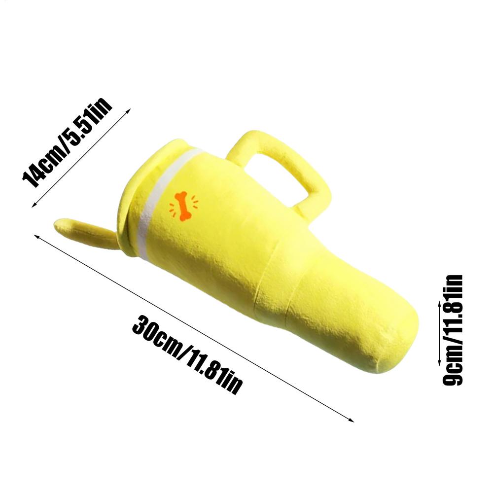 Squeaky Toys For Dogs Plush Water Cup Chew Toy For Puppy Boredom Relief Teether For Large Medium Small Breeds Chew Play Training