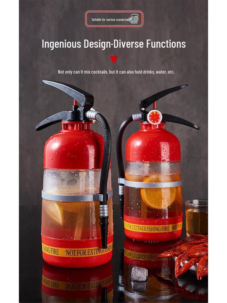 Pivní pípa internetové celebrity: Ručně lisovaný nápojový dávkovač ve stylu hasicího přístroje