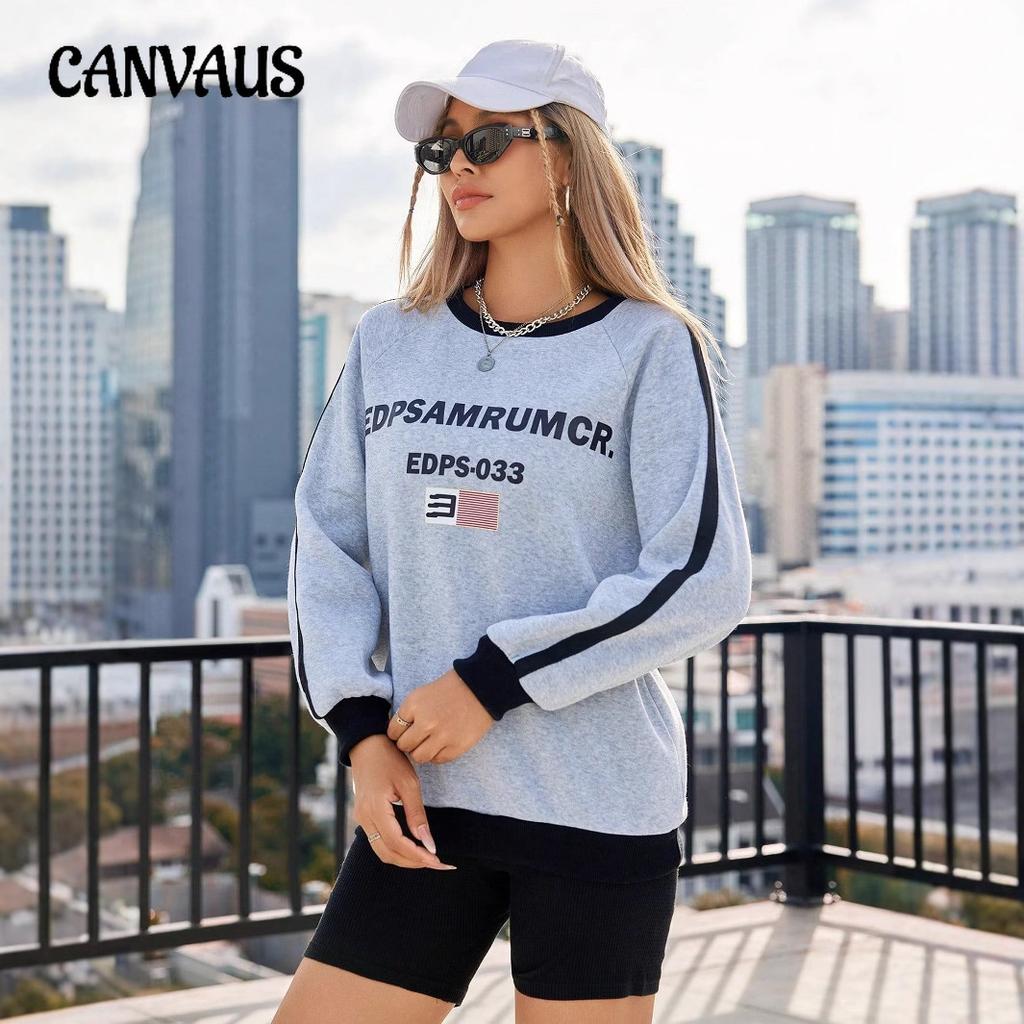 Women's Long Sleeve Pullover  Autumn Fashion Loose Printed Sweatshirt