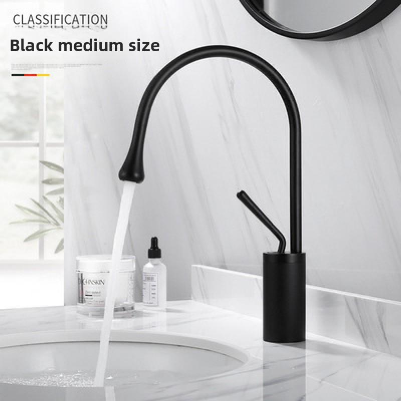 Modern Style Swan Water Drop Faucet, Above-Counter Basin Mixer Tap for Bathroom Vanity, Hot and Cold Swivel Faucet