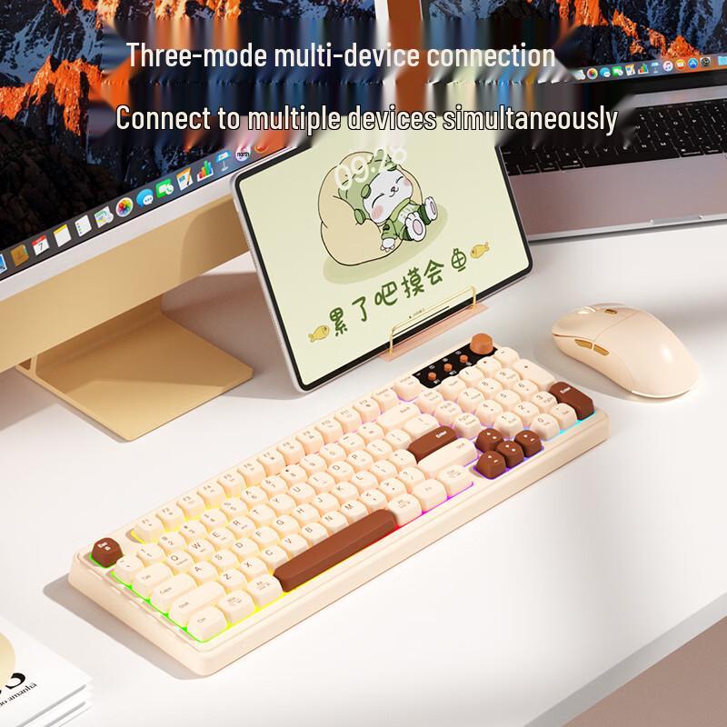 B.O.W K520DL 98-Key Tri-Mode Wireless Bluetooth Keyboard