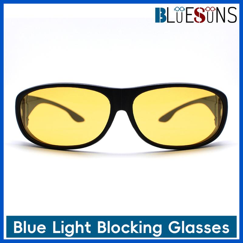 Yellow lens large frame anti blue light goggles increase clarity and are suitable for protecting eyes when looking at screens