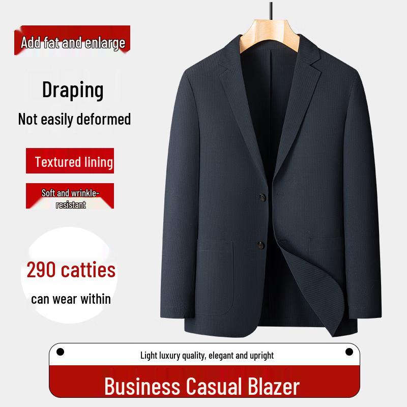 

Dibenze Men s Plus Size Business Casual Blazer 185/2XL