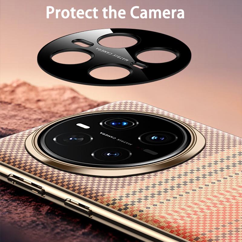 KEYSION Luxury 3D Color Relief Woven Pattern PU Leather Phone Case for Huawei HONOR Magic 7 Pro 5G Plating Shockproof Back Cover