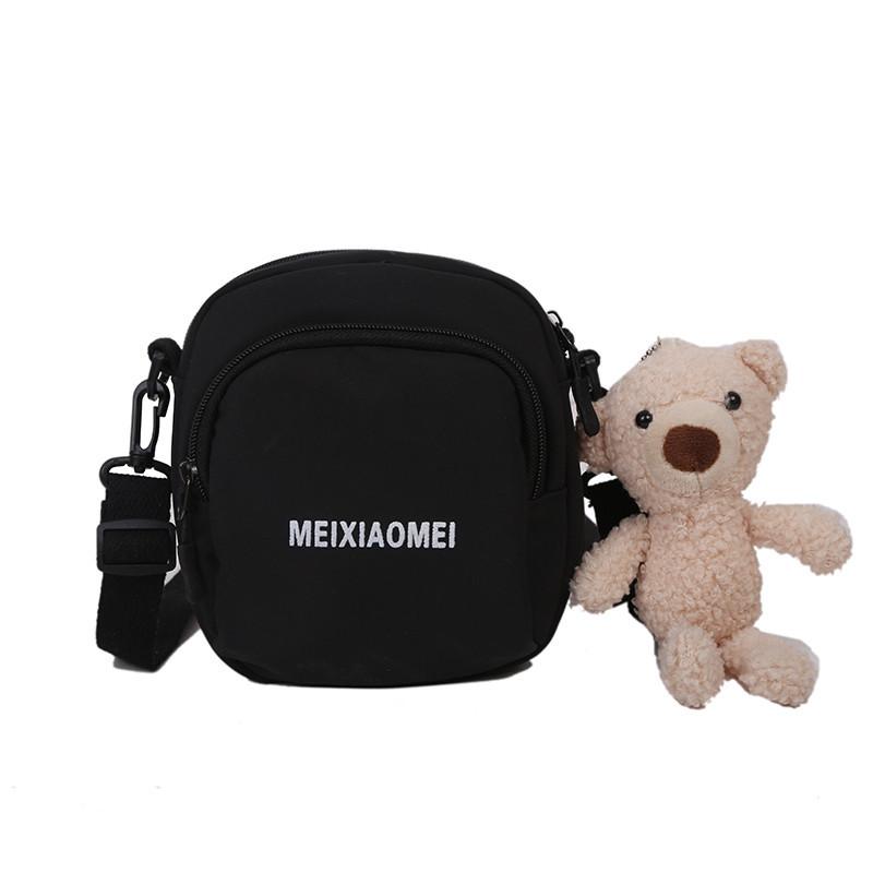 New Women's Small Square Shoulder Bag Simple Student Girls Canvas Messenger Bags Casual Female Phe Pouch Purse Handbags