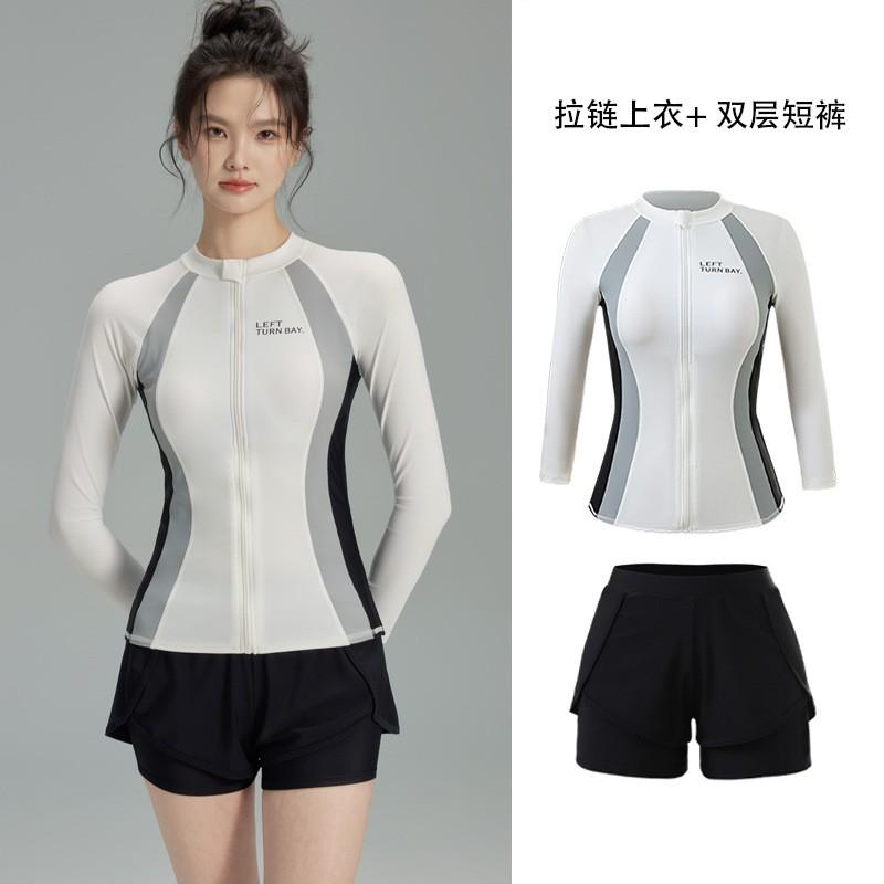 Womens Full Coverage Rash Guard Set Long Sleeve Top Pants UV Protection Quick Dry Snorkeling Swimwear