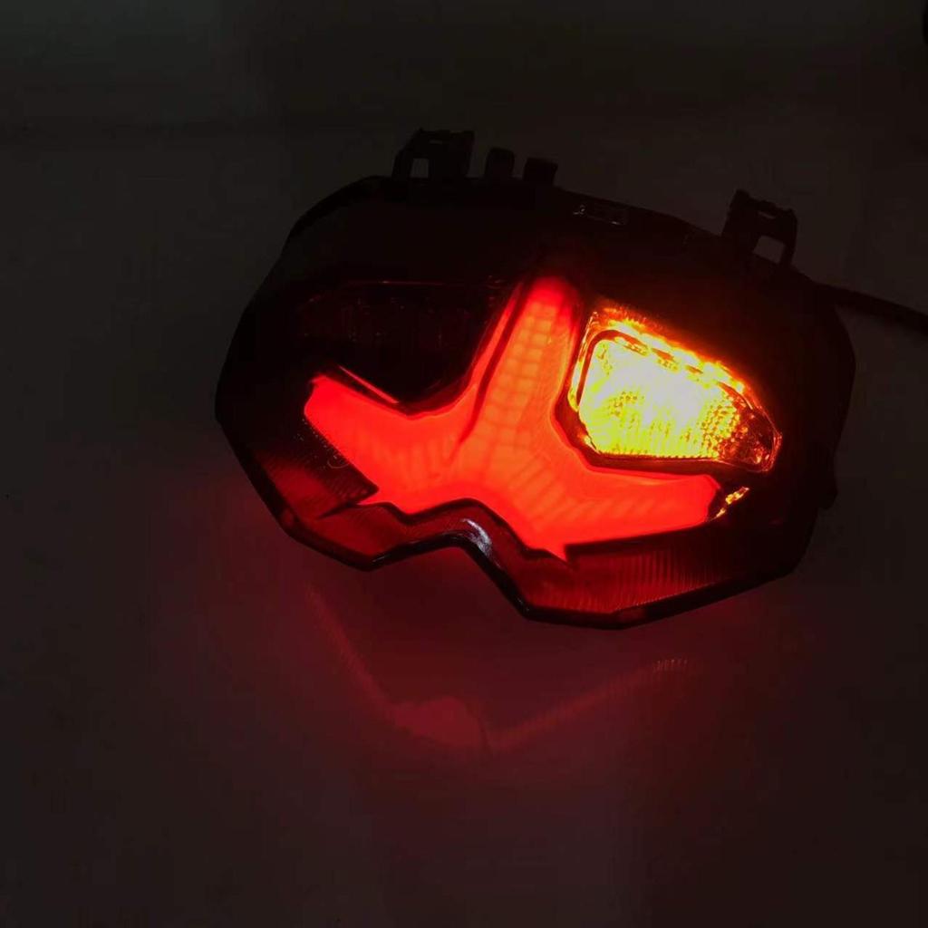 Motorcycle Tail Light with Turn Signals Sleek Integrated