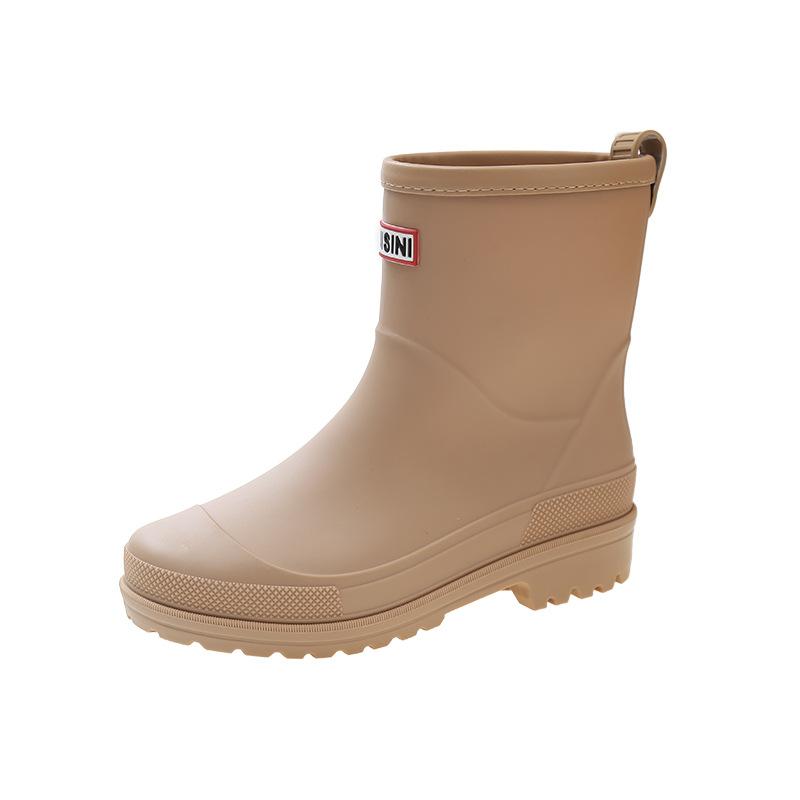 New short rain shoes women's fashion medium rain boots women's trend adult work shoes women