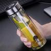 Xinuo Double-Layer Portable Borosilicate Glass Tea Water Bottle