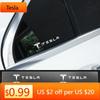 Adesivo de Carro Adesivos com Logo de Carro Tesla Lateral da Carroceria Para-lama Porta Janela Porta-malas Decalques Adesivos Decoração Exterior Para Tesla Modelo 3 Modelo S X