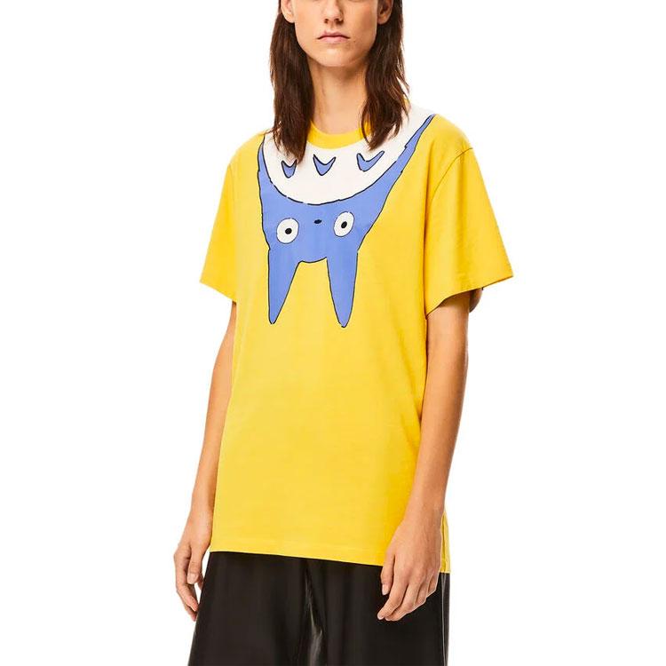 LOEWE T-Shirts Unisex Yellow Crew Neck Moderate Straight Fit S848Y2-2X03