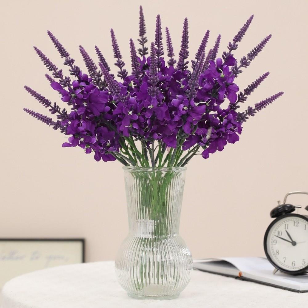 Realistic Artificial Lavender Flowers Real Touch Flower Arrangement  Outdoor Garden Decor